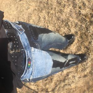 HANDMADE ONE OF ONE belt/Fanny pack up cycled from Hollister jeans